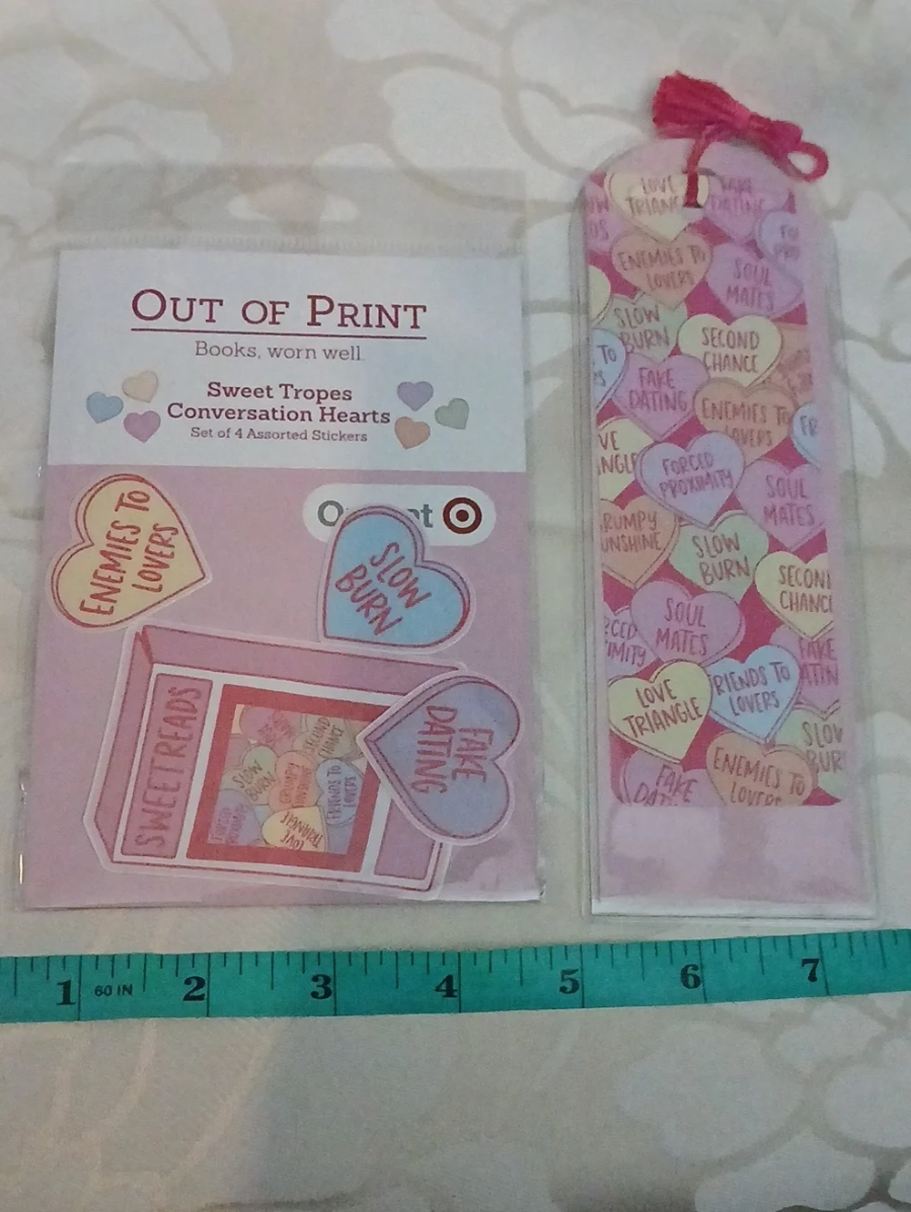 Out of Print Conversation Hearts Sticker Pack - Pink, Pastel